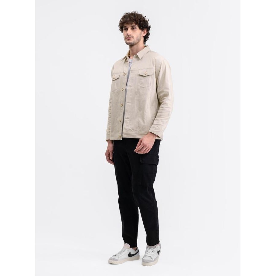 Sale Livehaf - Trucker Canvas Jacket Light Cream