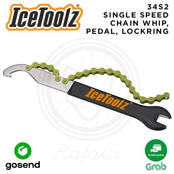 ICETOOLZ Single Speed Chain Whip Alat Sprocket Lockring Sepeda 34S2