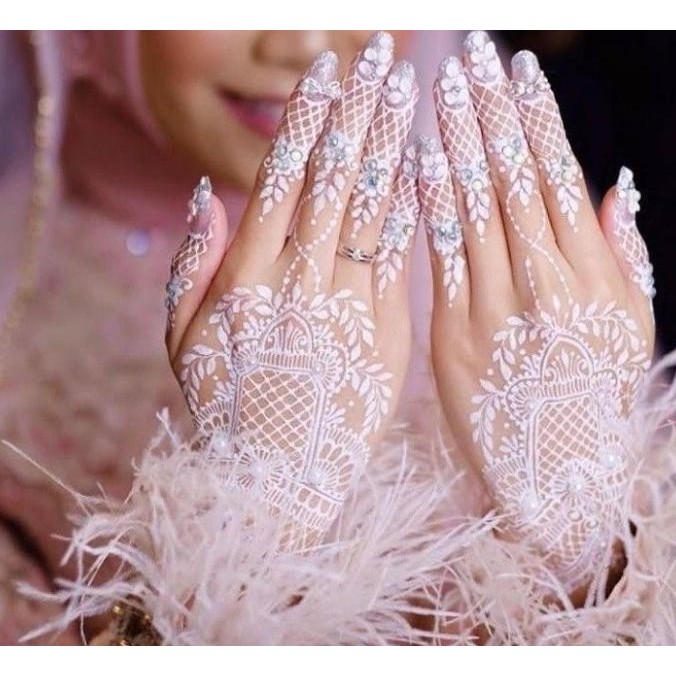 Ys - Tato Henna Putih Gantin Stier Henna Putih Wedding