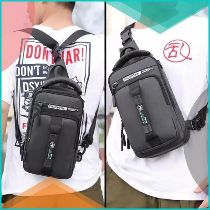Tas Selempang Pria Multifungsi Tas Slempang Ransel Waterproof Haoshuai
