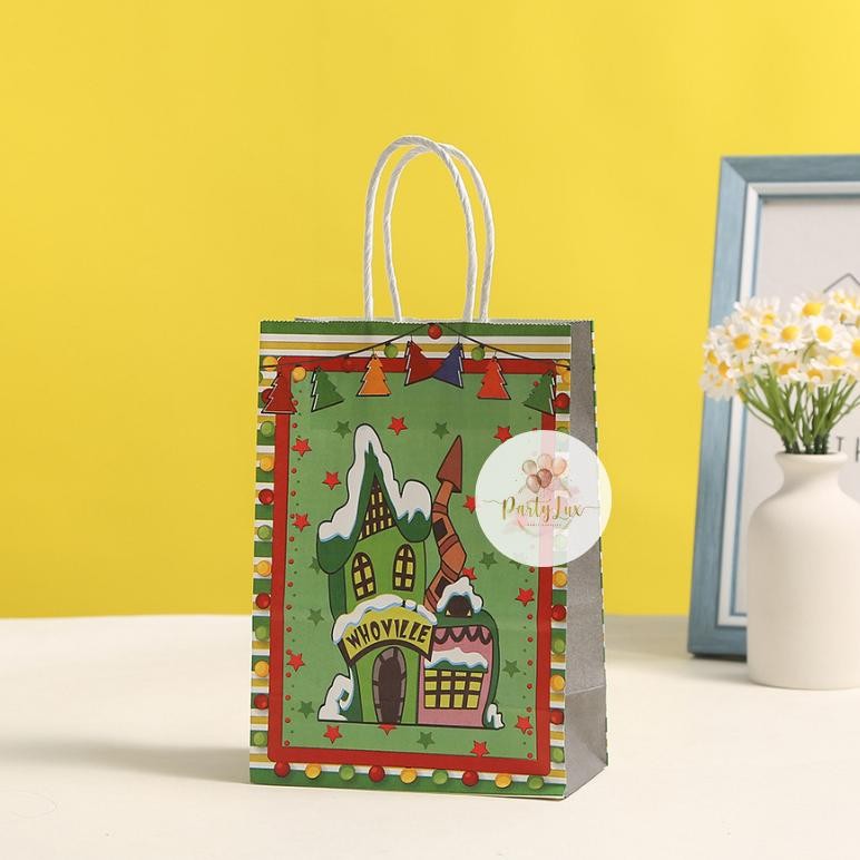 

Paper Bag Natal Motif The Grinch / Paperbag Christmas / Goodie Bag