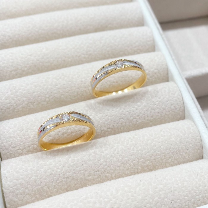 Cincin emas 375 Couple/Wedding ring 2,1gr RING 8,10,12,14,16,18,20,22