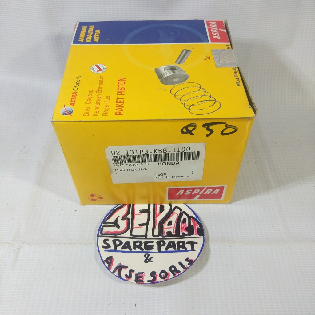 Seher kit Tiger KBB Os 50 - Piston kit Tiger Aspira Limited Item Barang Langka Spare Part Motor Klas