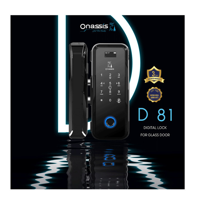 TERBARUUU Kunci Pintu Kaca Digital Smart Lock ONASSIS DGONS GLASS-D81