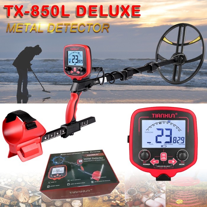 TERBARUUU TIANXUN Metal Detektor TX850L Logam Emas Detector TX-850L TX 850 L