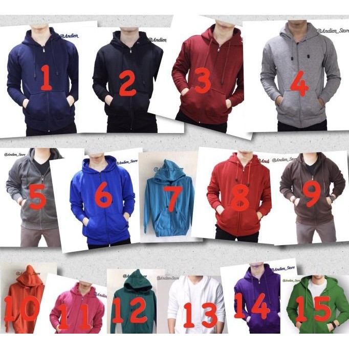 Grosir Jaket Hoodie Zipper Polos Hijau Tosca / Toska