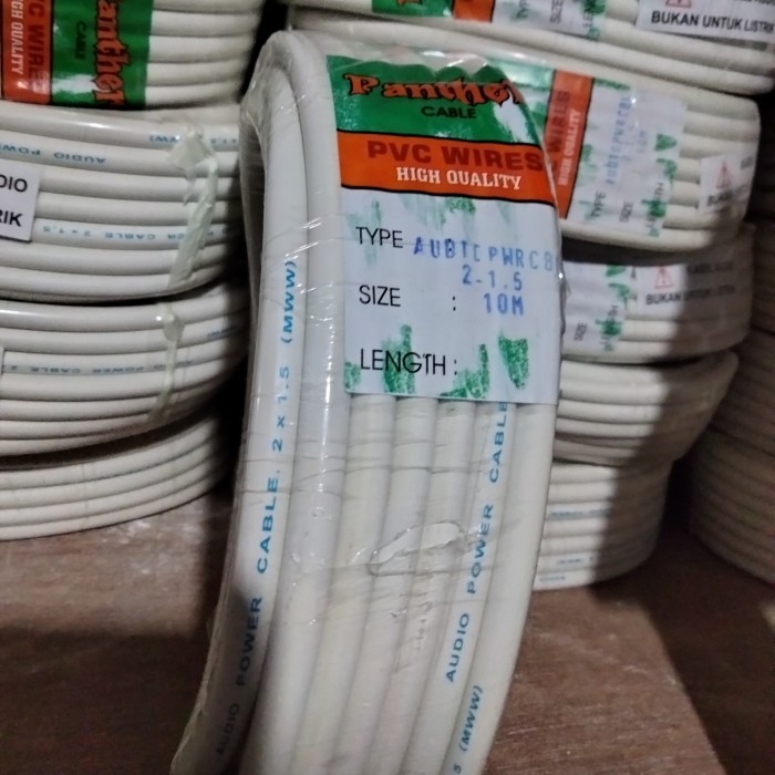 BERKUALITAS KABEL KAWAT TEMBAGA 2x1.5x10M , KABEL LISTRIK ENGKEL 2x1.5