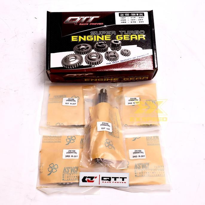 Qtt Gear Ratio Rasio Qtt Kawasaki Ninja Kr 500 M 500M Tipe A Type A 11-24, 18-28, X-25 Original