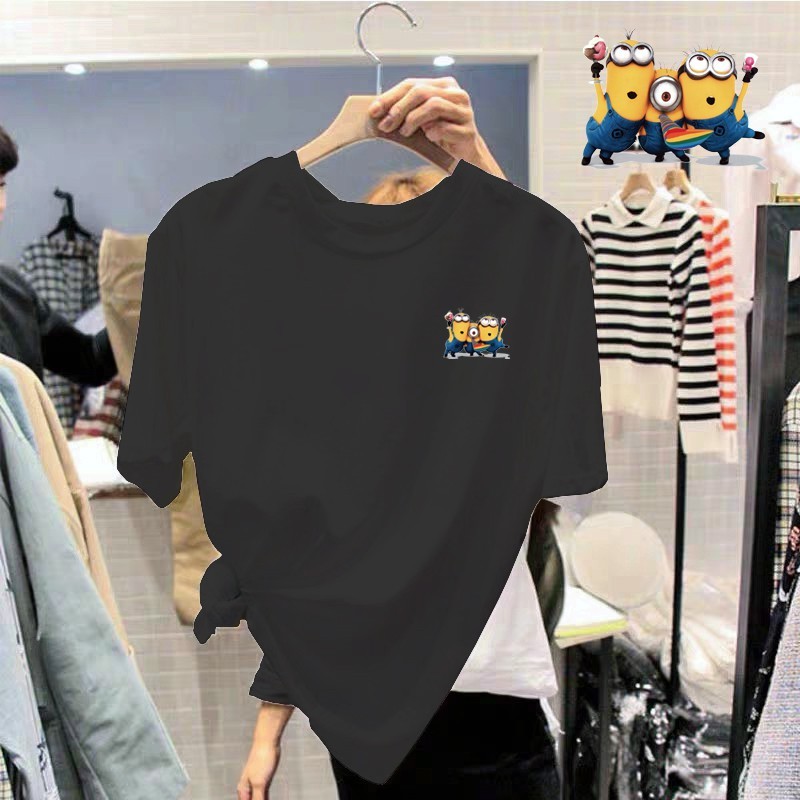 COD kaos katun unisex ukuran besar untuk wanita obral motif kemeja kebesaran bergambar atasan TS551 