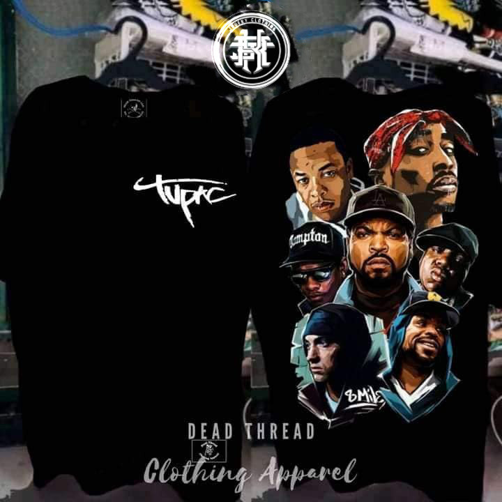 2PAC Tupac Shakur Vintage Terinspirasi Katun Longgar Pakaian T-Shirt Untuk Pria Oversize Tees |kzRfJ