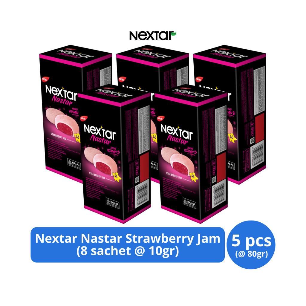 

Nextar Nastar Strawberry Jam 80gr (8s @ 10gr) x 5 pcs