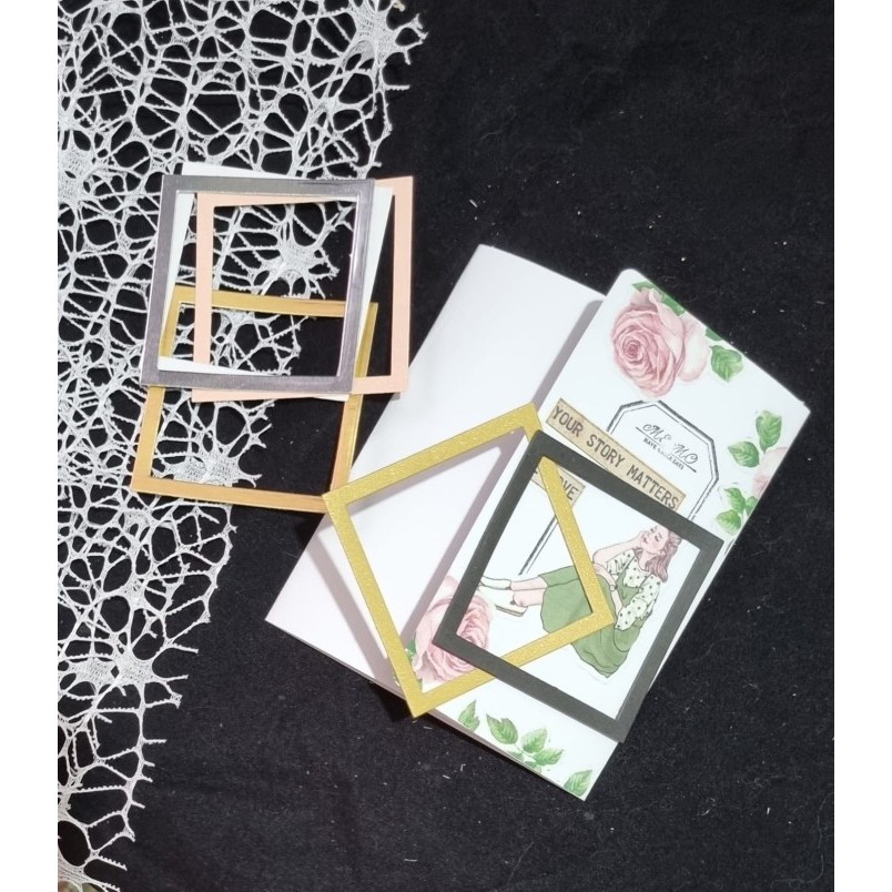 

SR520 Die Cut Paper Frame - Kerta Dekorasi Journal Motif Frame TERMURAH