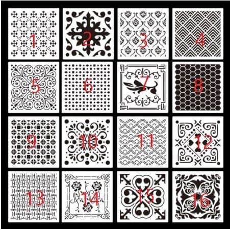 

EJ985 Plastic Stencil - Stensil Dekorasi Motif_GRS14 (20x20cm) STOK TERBATAS