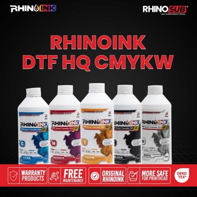 

RHINO INK TINTA DTF (DIRECT TRANSFER FILM) 1 LITER LITE / BOTOL BULAT