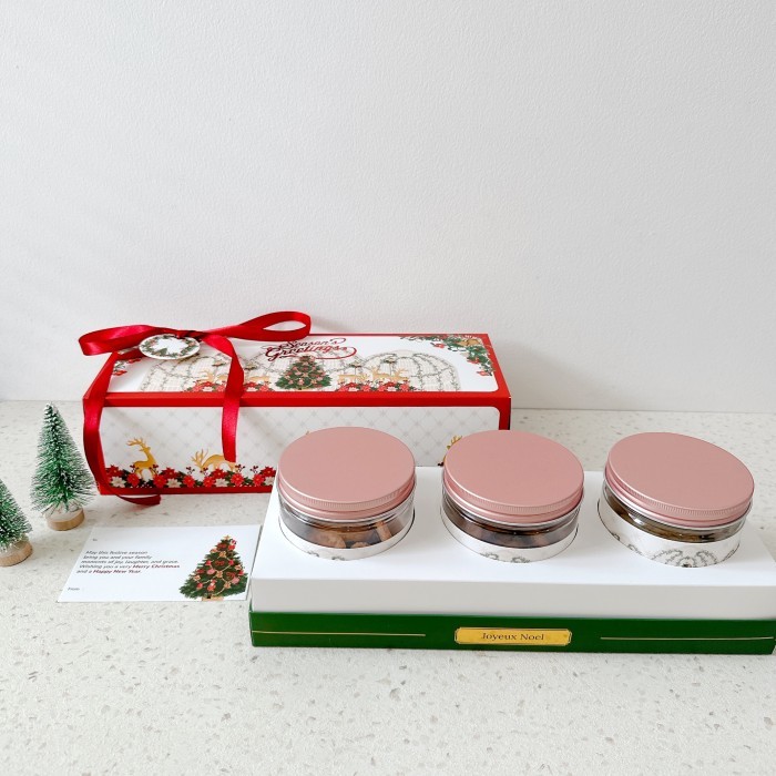 

(Isi 5 Pcs) Box Jingle Kotak Kue Kering Natal Jar Tabung 500ml 600ml Box Kue Natal Jar Tabung Bulat