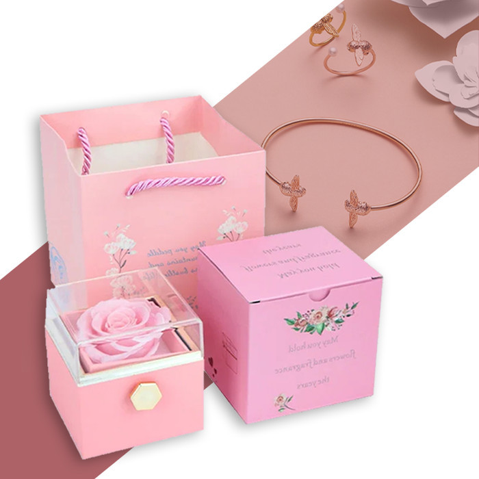 

Rewelry Gift Box/Valentine Promise Ring Box/Box Cincin/ Rose Flower Kotak Hadiah/Kotak Perhiasan