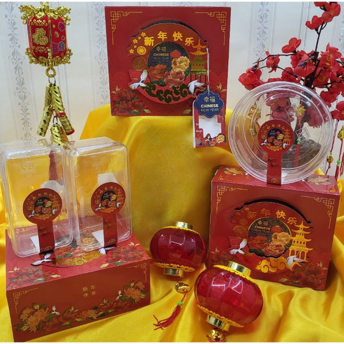

Box Imlek isi 1 Toples 500gr Dus Sincia Kotak Kue Chinese 16x15x7 cm