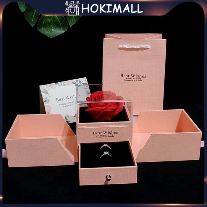 

Jewelry Gift Box Valentine Rose Flower Kotak Hadiah Tempat Perhia