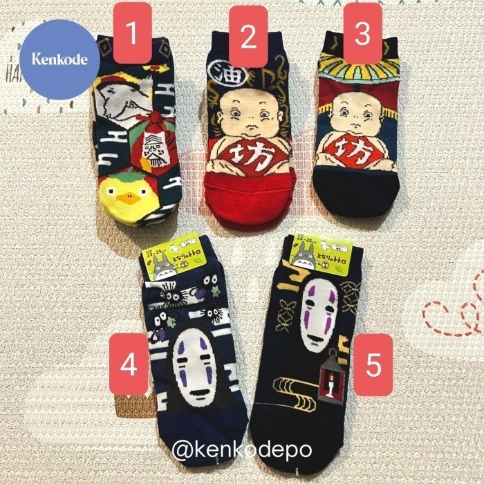 Kaos Kaki Ghibli Spirited Away No Face Socks