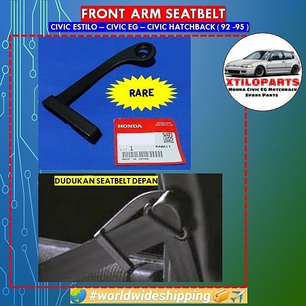 Front Arm Seat Belt Honda Civic Estilo Sr3 Genio Ferio Ek Nouva