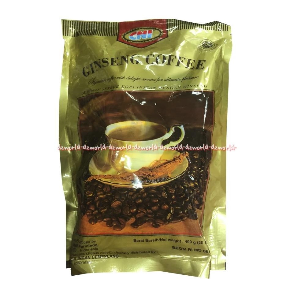 

Cni Ginseng Kopi 20 Sachet Coffee Ginger Kopi Gingseng Kopi Bubuk
