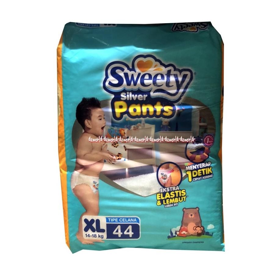 

Sweety Silver Pants XL 44 Pcs Diapers Popok Celana Anak XL44