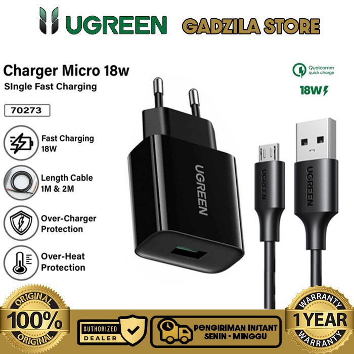 GRATIS ONGKIR UGREEN Adaptor Kabel Data Charger Set Untuk Android Oppo Vivo Asus Realme CCTV Micro