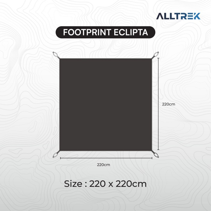 Alltrek Footprint Alas Tenda Eclipta Camping Pe Waterproof Groundsheet