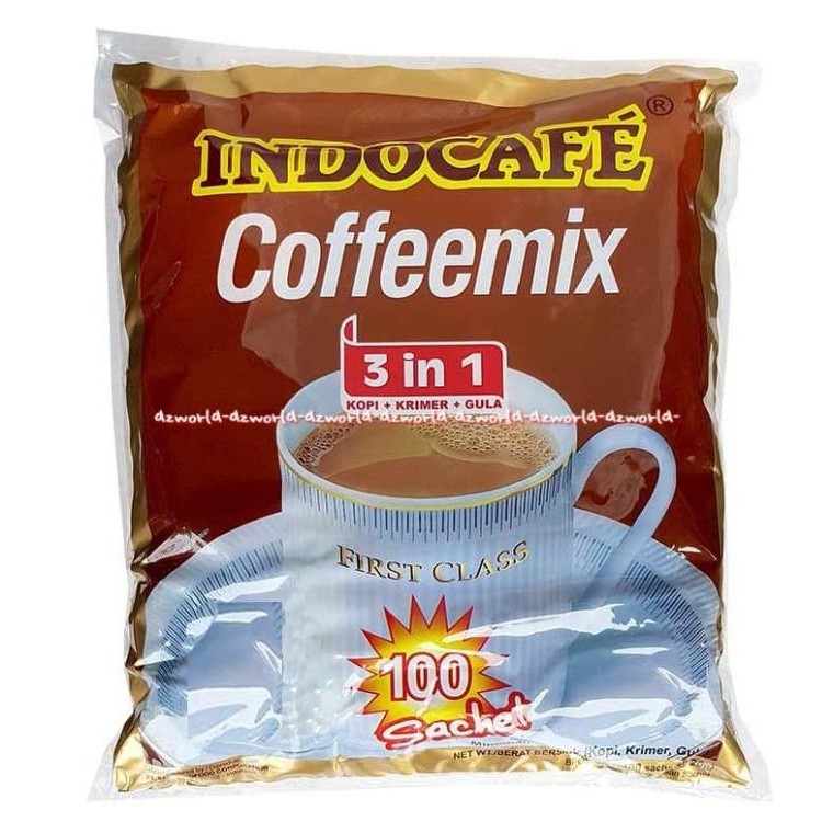 

Indocafe Coffeemix Dengan Gula 100pcs Coffe Kopi Gula Instan Kopi mix