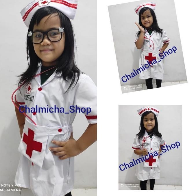 Baju Anak Kostum Suster Bidan Dokter Perawat