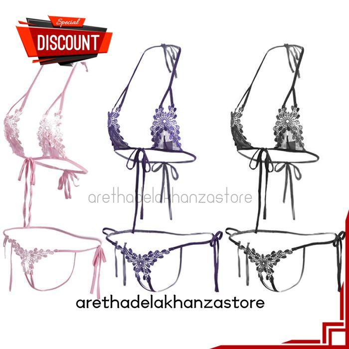 BRA SET BRALETTE BIKINI BAJU HARAM HALTER OPEN CROTCH SEXY SEKSI HIGHT QUALITY BY ARETHA DELA KHANZA