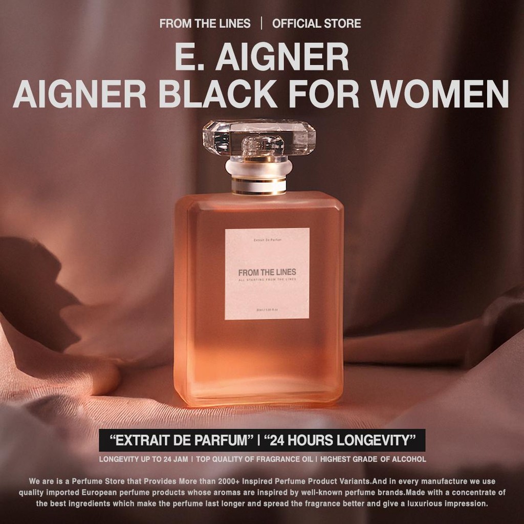 FTL - (PE01RF) AIGNER BLACK FOR WOMEN BY FROM THE LINES | EXTRAIT DE PARFUM