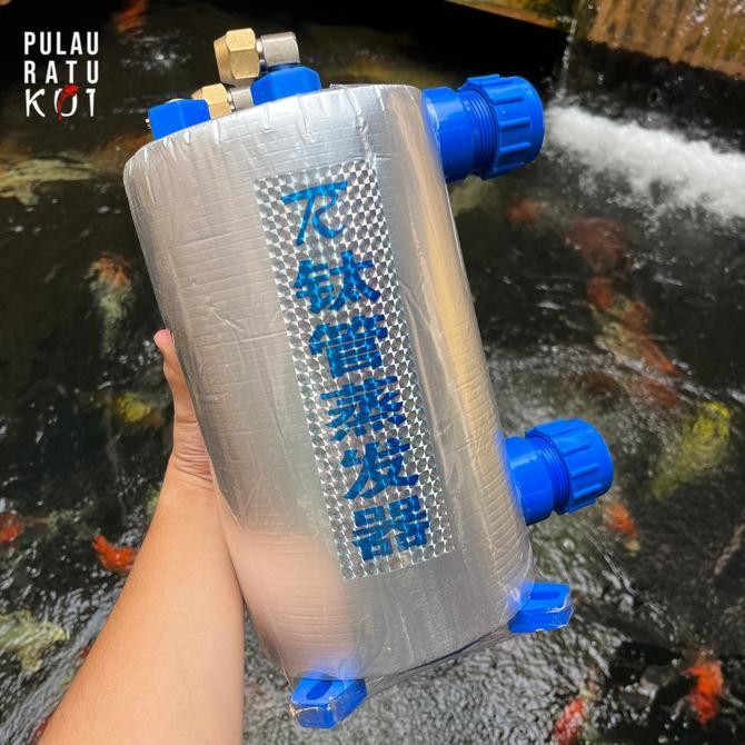 1 PK Titanium Evaporator Coil water Chiller pendingin kolam Koi