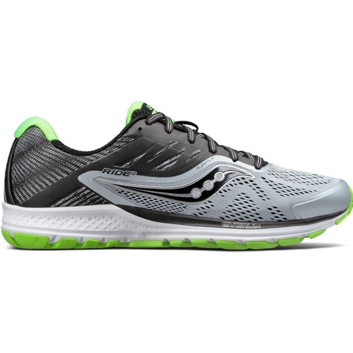 TERBARU Saucony Mens Ride 10 Neutral Trainer - Grey