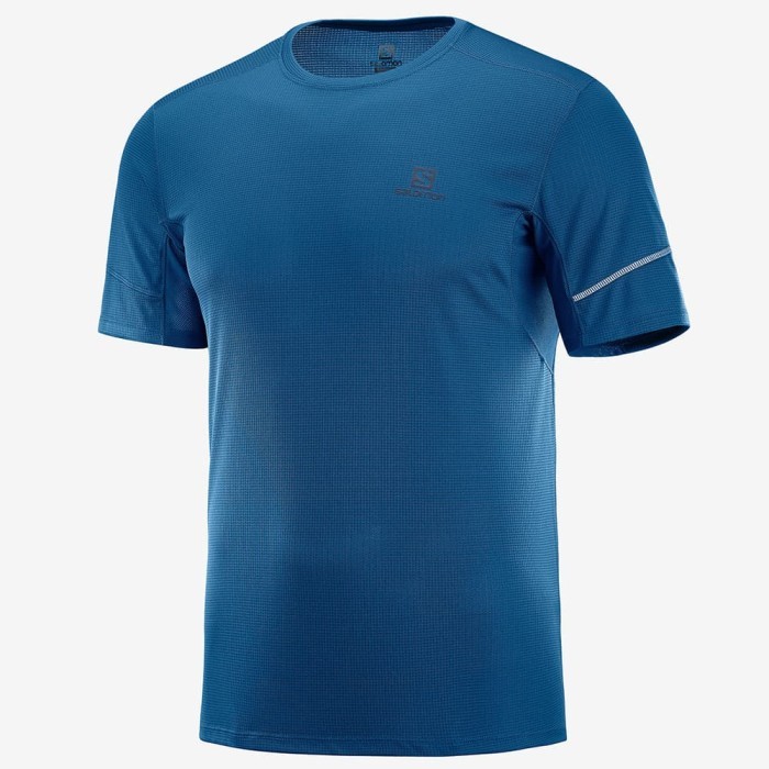 TERBARU Salomon Mens Agile SS Tee - Blue BISA GRAB