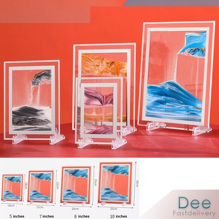 TERBARU Moving sandscape - Moving Sand Painting art picture - SQUARE FRAME