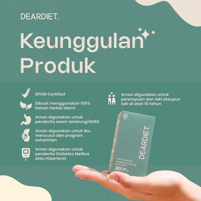 

Newest Release DEARDIET BY GINA MEIDINA Kapsul Diet Herbal Alami 100% BPOM Dear diet