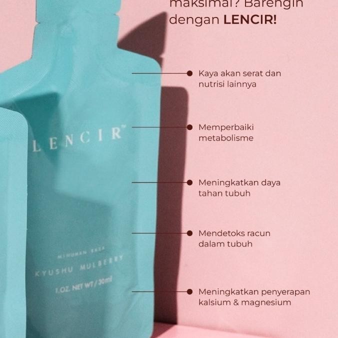 

Newest Release Lencir Original - Minuman prebiotics Rasa Kyushu Mulberry 1/2 box