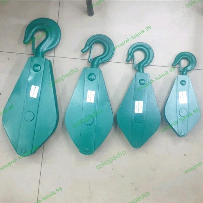 katrol kapal ,1 2 3 5 TON - kerekan timba sumur snatch block 1 - 5 TON