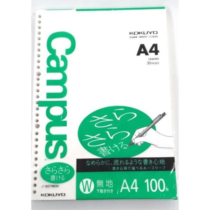 

Sale Kertas Binder A4 Kokuyo 30 Lubang Isi 100 Lbr Polos 827 Wen Loose Leaf