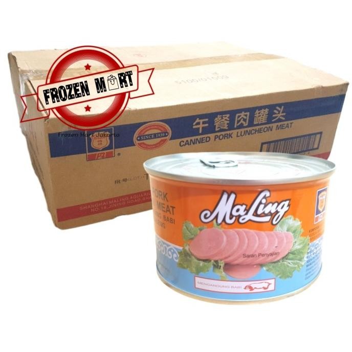 

TTS Pork Luncheon Meat / MaLing Pork Canned 397 Gr - Dus Isi 24 Kaleng