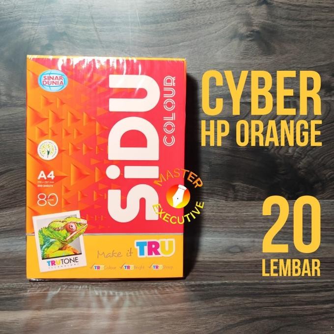 

Sale Sinar Dunia Sidu Color Kertas A4 80 Gsm Cyber Hp Orange - 500 Lembar