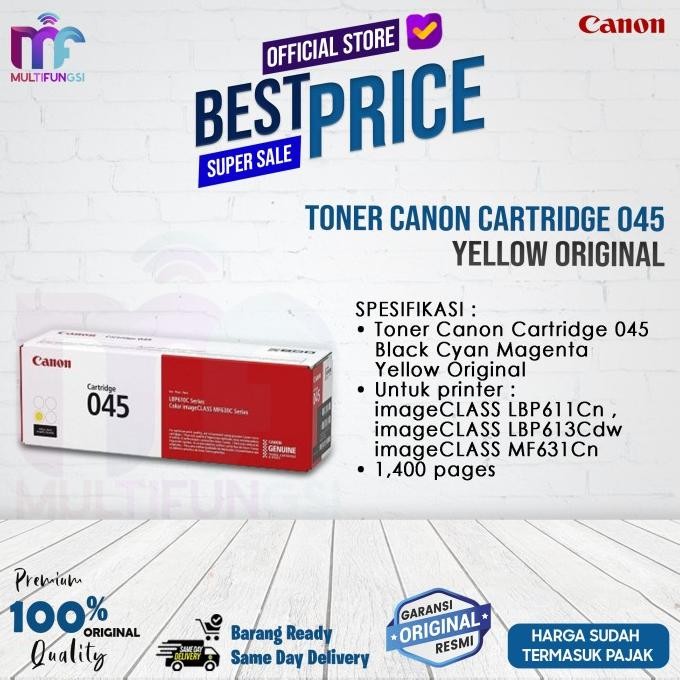 

Toner Canon Cartridge 045 Black Cyan Magenta Yellow Original