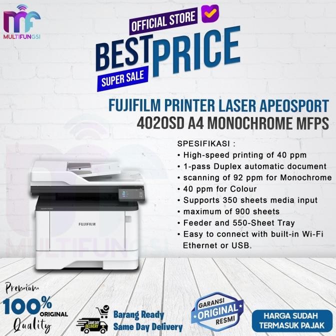 

Fujifilm Printer Laser Apeosport 4020SD A4 Monochrome MFPs