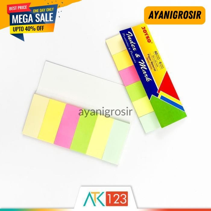 

TERLARIS PAGE MARKERS / FLAGS / INDEX JOYKO IM-36 UK. 20 X 50 MM BY AYANI GROSIR !!