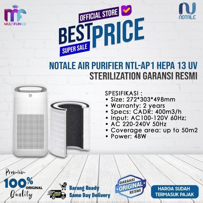 

Notale Air Purifier NTL-AP1 Hepa 13 UV Sterilization Garansi Resmi