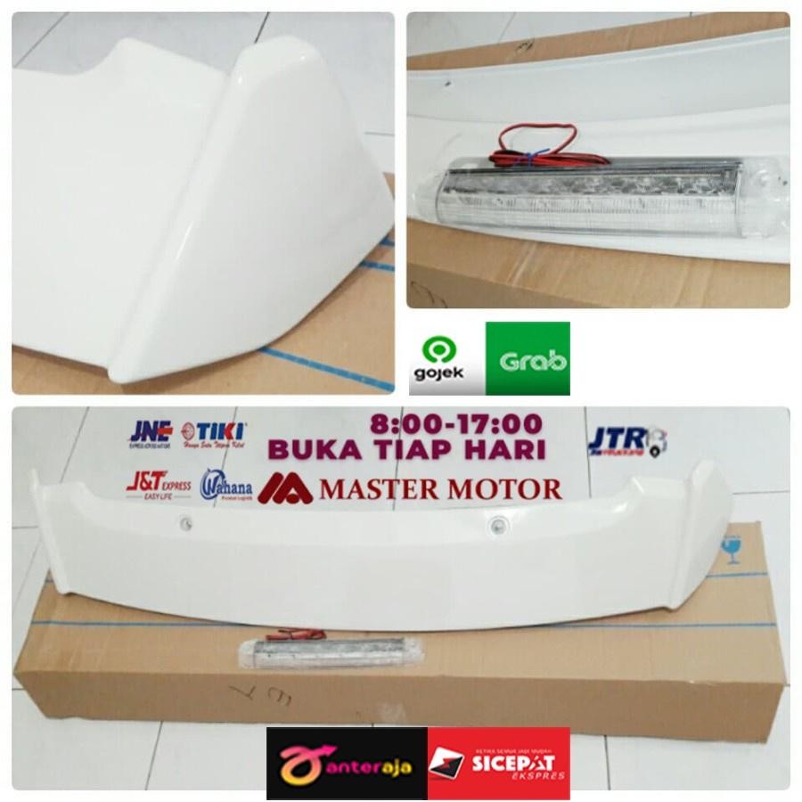Spoiler Belakang Calya Semua Warna Body Plus Lampu - Kjs Rear Spoiler Putih Hitam Abu Silver Dll