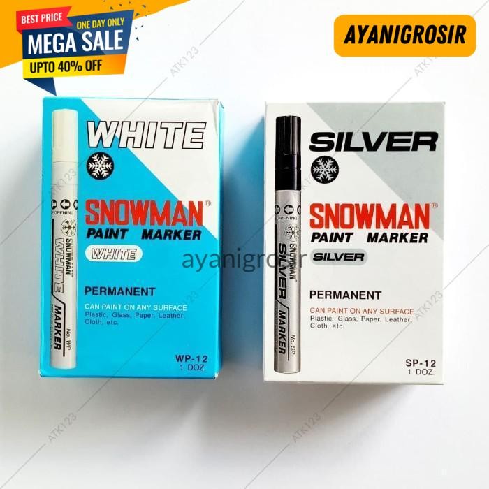 

TERBAIK SPIDOL PERMANENT SNOWMAN PAINT MARKER BY AYANI GROSIR !!