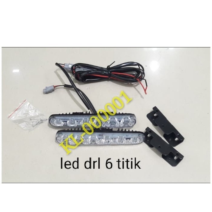 LAMPU LED DRL 6 TITIK TERANG UNTUK TANDUK MOBIL