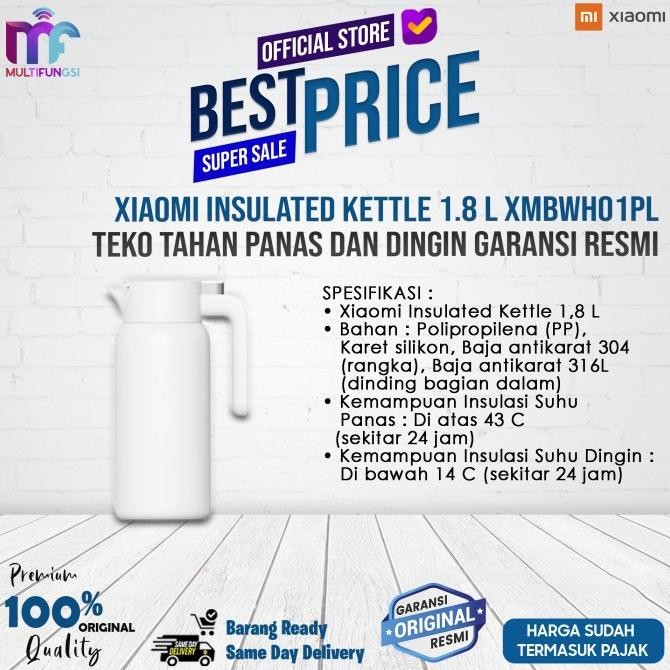 

Xiaomi Insulated Kettle 1.8 L XMBWH01PL | Teko Tahan Panas Dan Dingin Garansi Resmi